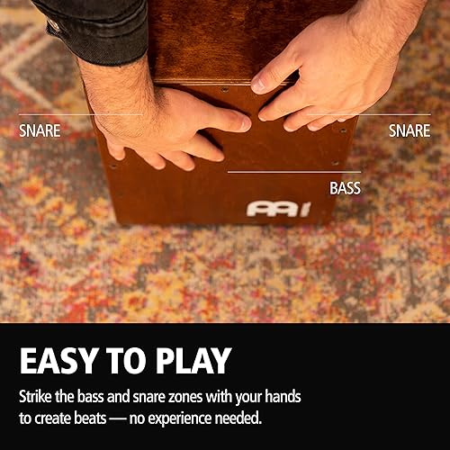 Vista 15 de Jam Cajon - Caja de tambor con caja y tono bajo para música acústica, fabricado en Europa, madera de abedul báltico, toca con tus manos, 2 años