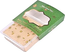 Abdurrahman Tatlıcı Halvah with Pistachio, 10.6oz, Turkish Halva, Tahini Halva, Pistachio Halva Candy, Traditional Sesame Halvah Dessert, Vegan, Gluten Free Halva, Non-GMO, Halwa, Halawa