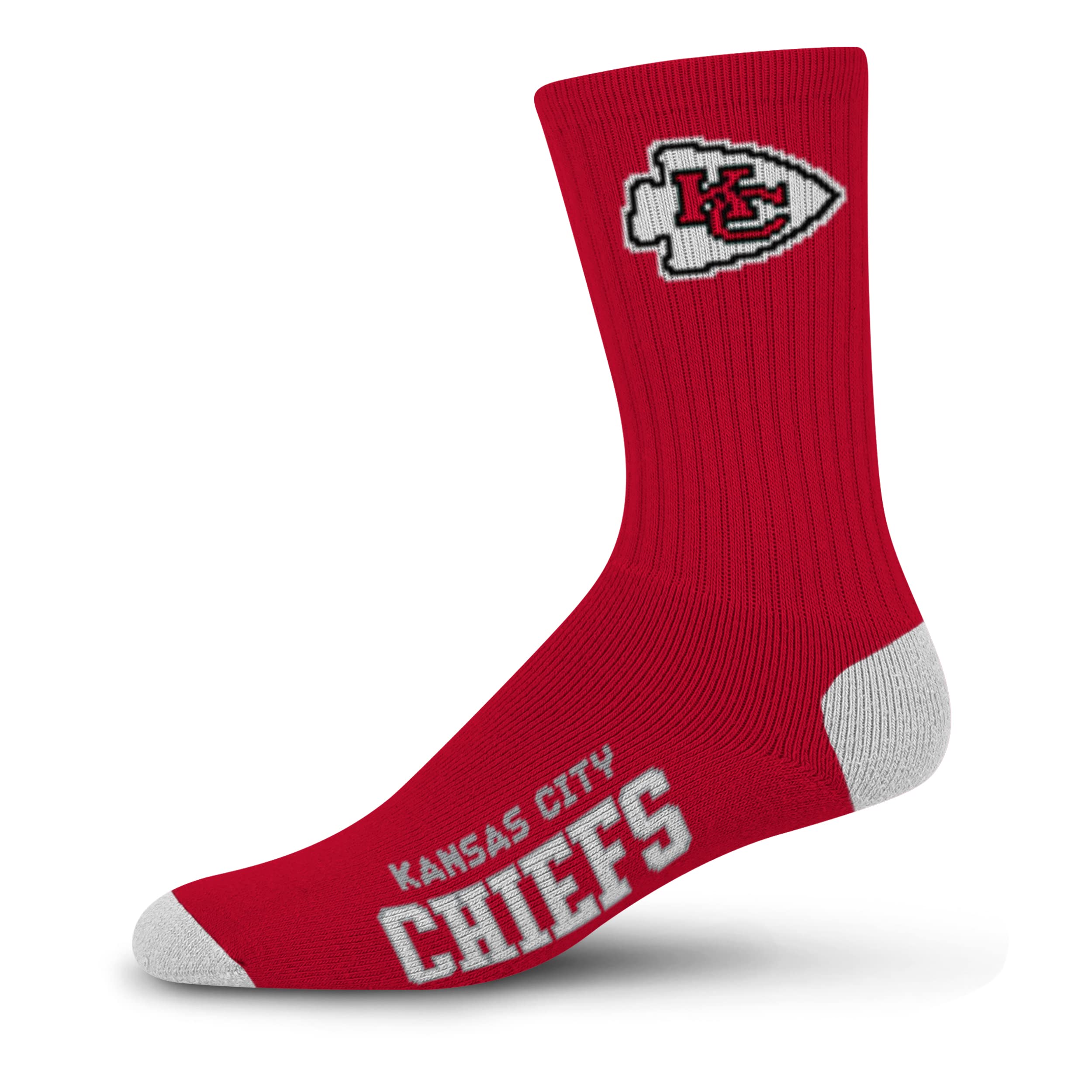 For Bare FeetFBF - NFL Deuce Adult Team Logo Crew Dress Socks Footwear for Men and Women Game Day Apparel