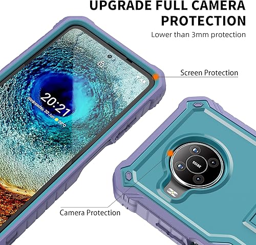 Miniatura 4 de DUOPAL Funda para Nokia X100, protección de grado militar a prueba de golpes, con protector de pantalla HD de vidrio templado y soporte compatible