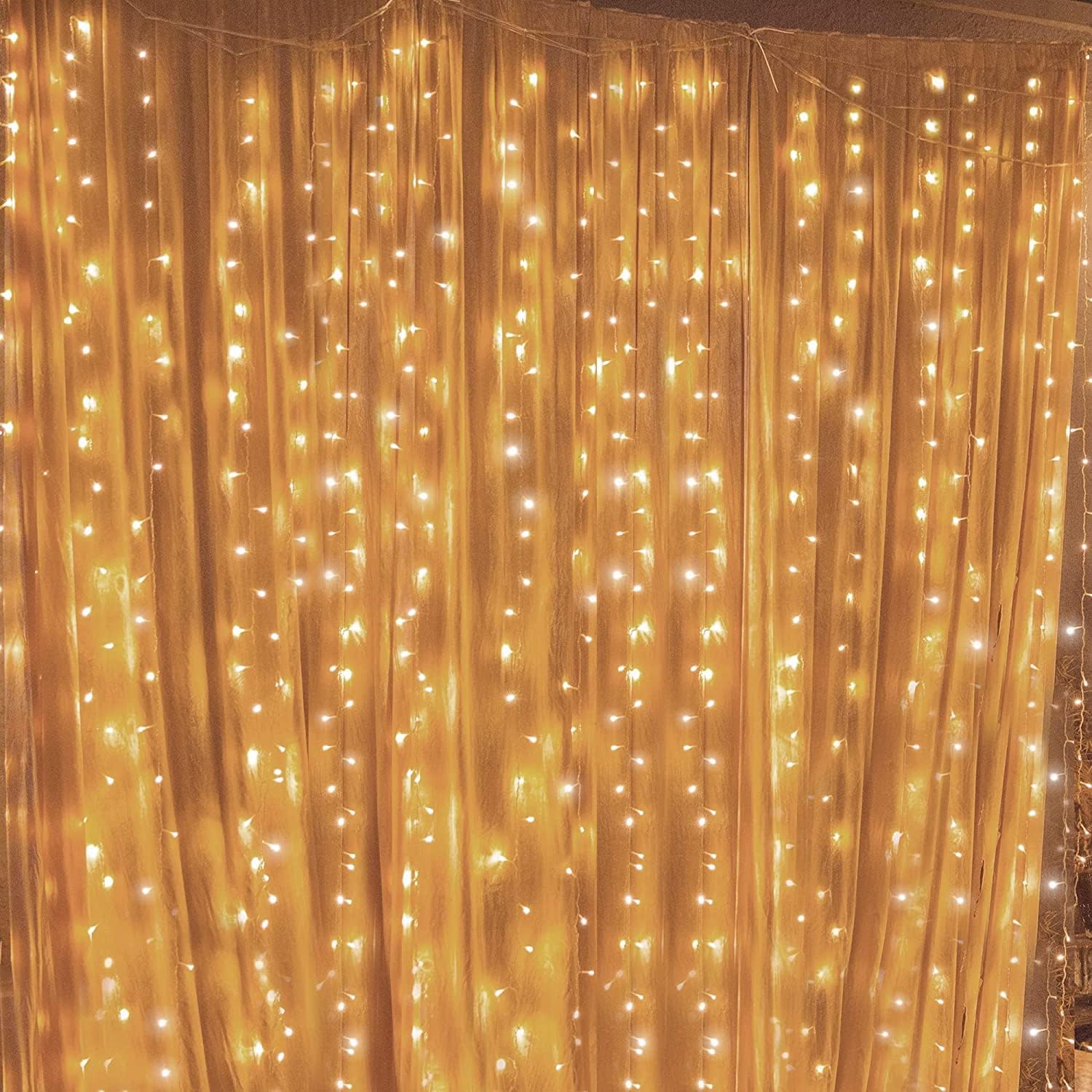 Geanmoki 306 LED Window Curtain String Light Wedding Party Home Garden Bedroom Outdoor Indoor Wall Decorations