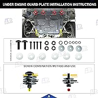 Vista 8 de Guardabarros para motor para Honda Accord 2008 2009 2010 2011 2012 Sedán de 4 puertas & 2.4L Protector contra salpicaduras frontal del motor