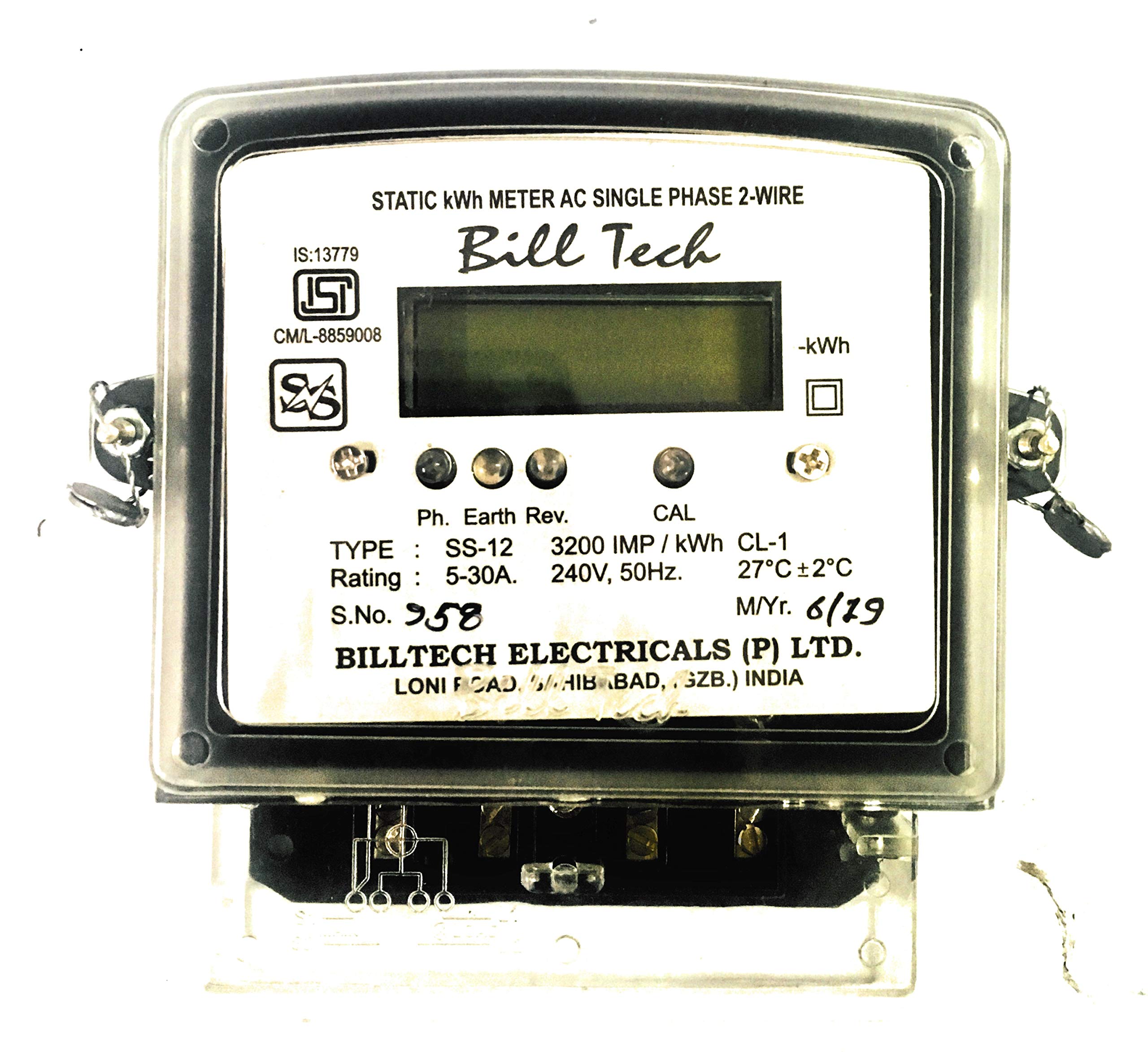 Billtech Sub Meter Single Phase 2 Wire LCD Display Big Body Rating 5-30A (B07D8WDGT5) Amazon Price History, Amazon Price Tracker