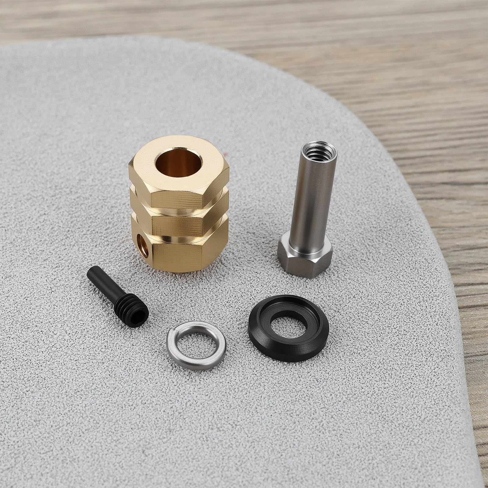1 Juego de Adaptador de Extensi¨®n de Rueda de Lat¨®n Hexagonal de 15 Mm Compatible con TRX4 1/10 RC Crawler Truck Car