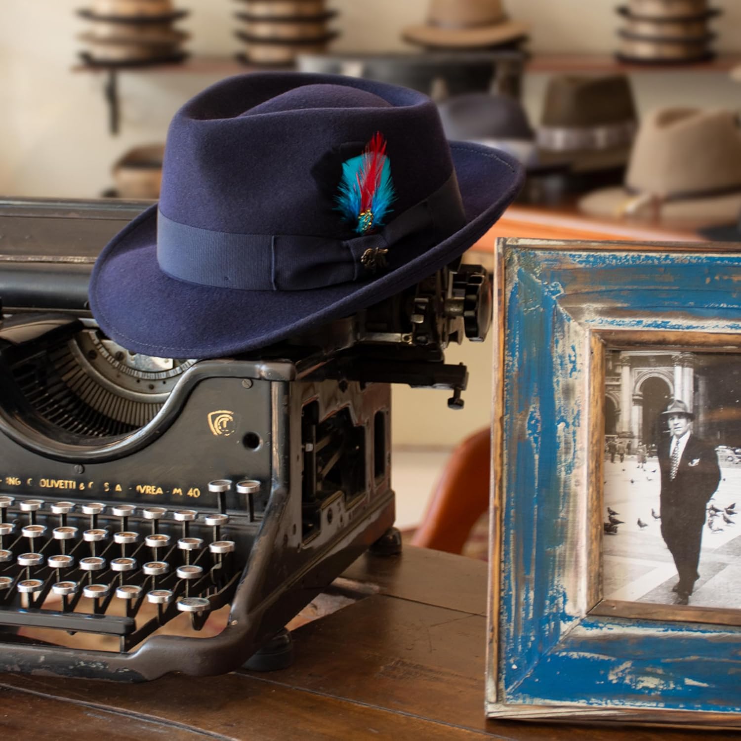 Quick Step Hat Wool Felt Fedora for Men Crushable Teardrop Matching Grosgrain Ribbon - Image 4