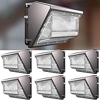 Vista 17 de Lightdot Paquete de 8 luces LED de pared de 150 W, 100-277 V, fotocélula del atardecer al amanecer, 22500 lm (150 Lm/W) 5000 K IP65 para montaje