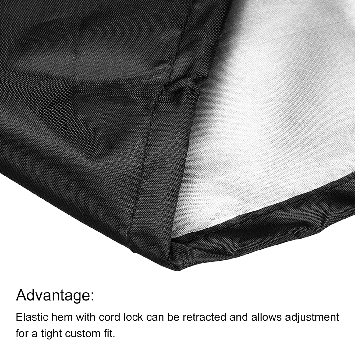 PATIKIL 78.7" x 26.8" x 27.6" Outdoor Chaise Lounge Cover, Durable Waterproof Patio Chaise Lounge Chair Cover for Living Room Furniture, Black