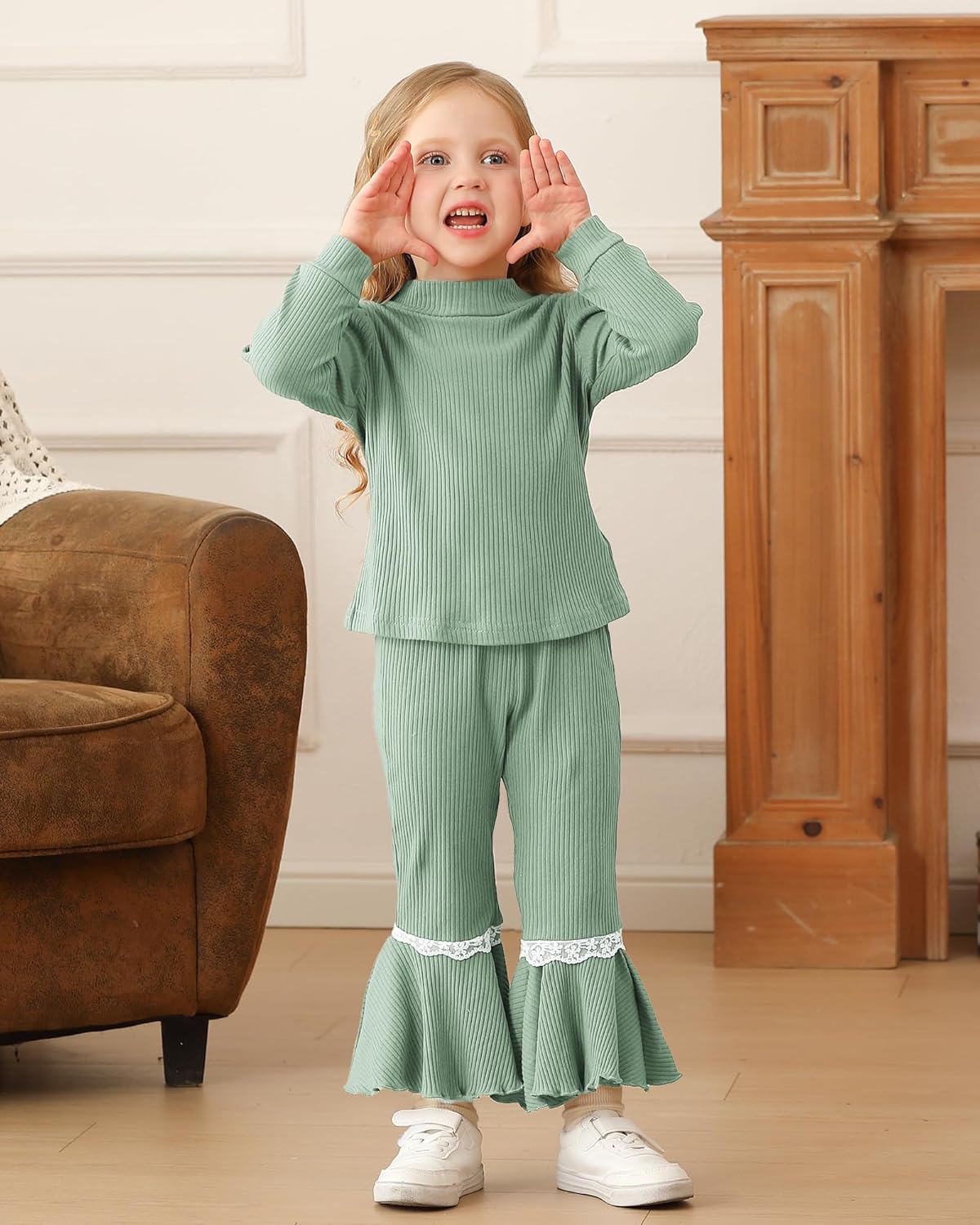 Mioglrie Toddler Baby Girl Clothes Fall Winter Sweatsuit Newborn Sweatshirt Sweat Pant Sets Outfits Infant Girls Clothing - Image 3