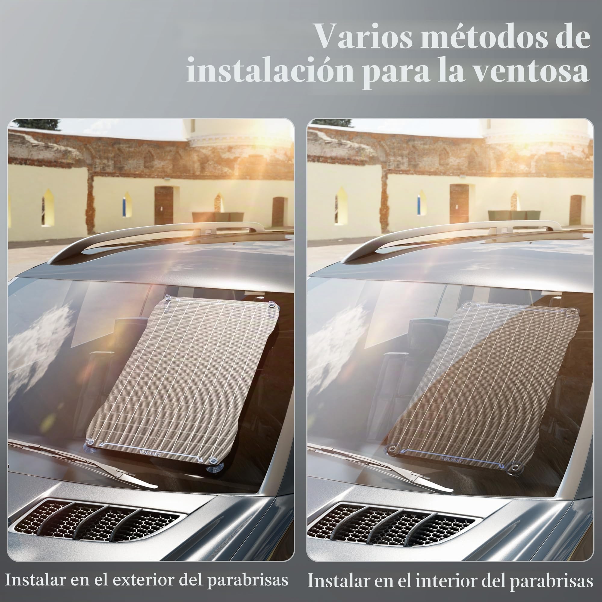 Voltset Cargador de batería portátil de 30 W con panel solar de 12 V para coche, barco, autocaravana y motocicleta