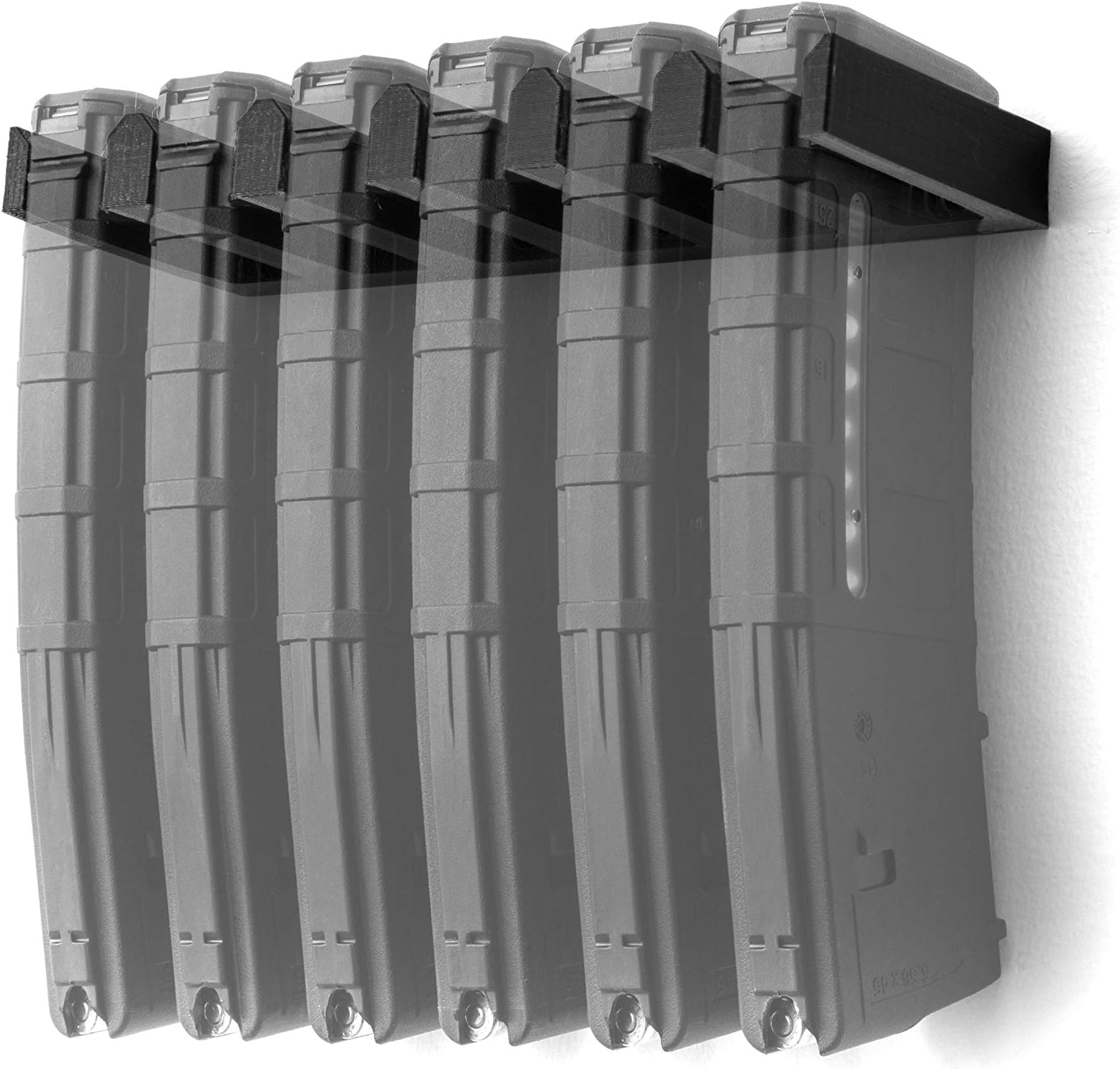 for Mag Wall Display - Firearm Accessories, Wall Mount Display for Gun Room, Magazine and Ammo Storage and Organization, Black