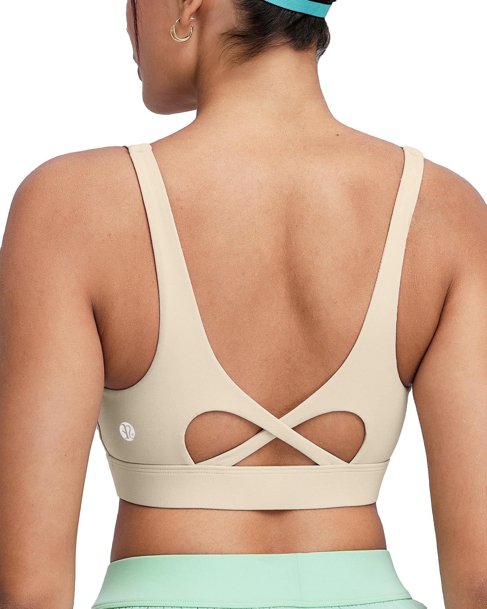RUNNING GIRL Sports Bra for Women High Support, Molded Cup High Impact Sports Bras with Sewn in Pads Workout Running Bra
