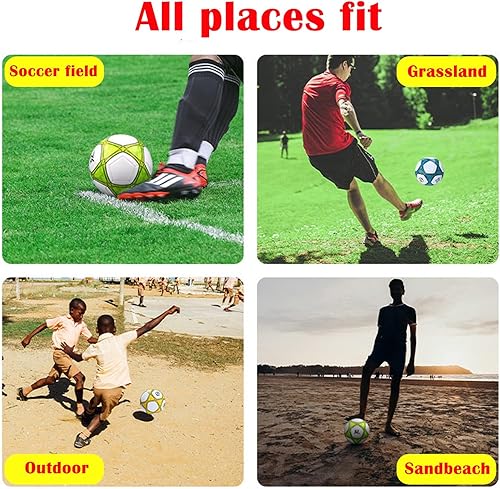 Miniatura 4 de AYANICA Soccer Ball Size 3,4,5 Soft PU for Practice Training Gift Boys Girls Kid Come with Pump and Needle