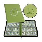 TopDeck 1000 Card Binder - TCG Portfolio - 16 Pocket Card Binder - Ringless Binder Compatible with Pokemon Cards, Yu-Gi-Oh, Magic the Gathering, and More - Side Load Sleeves - Cards Album (Green)