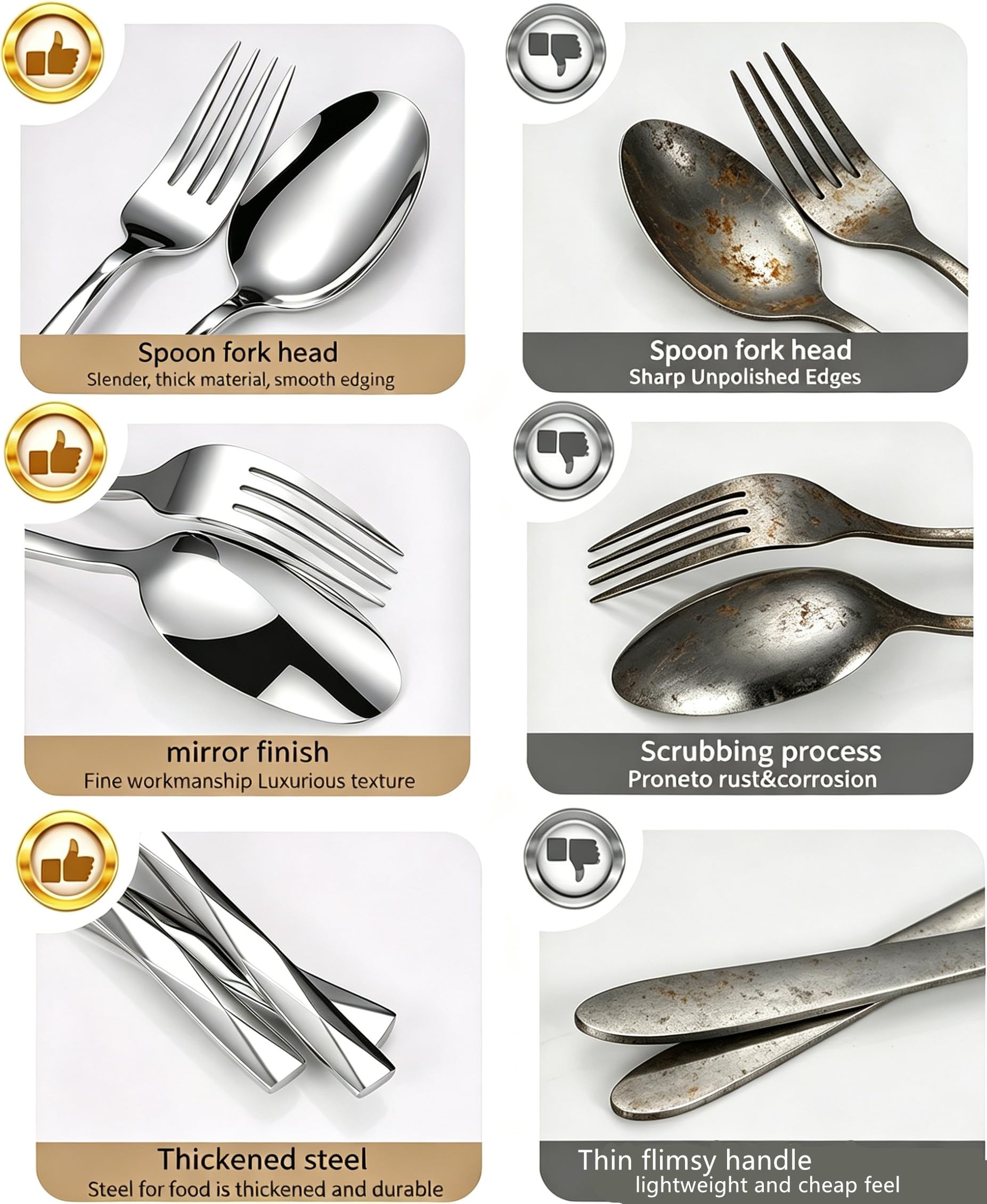 Stainless Steel Dinner Forks, 12-Piece Set — Amazon image 5