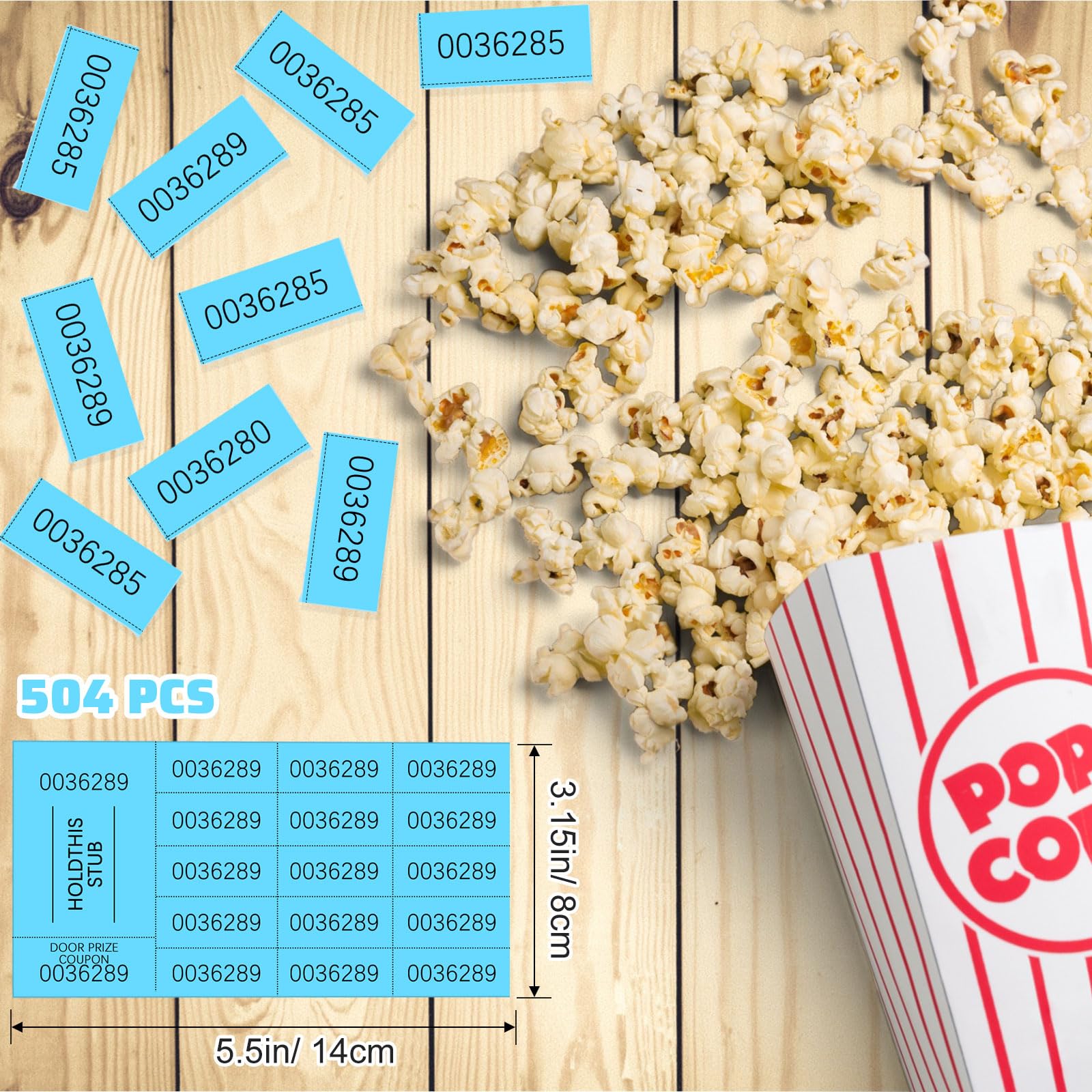 Snapklik.com : Kosiz 504 Sheets 15 Bid Raffle Ticket