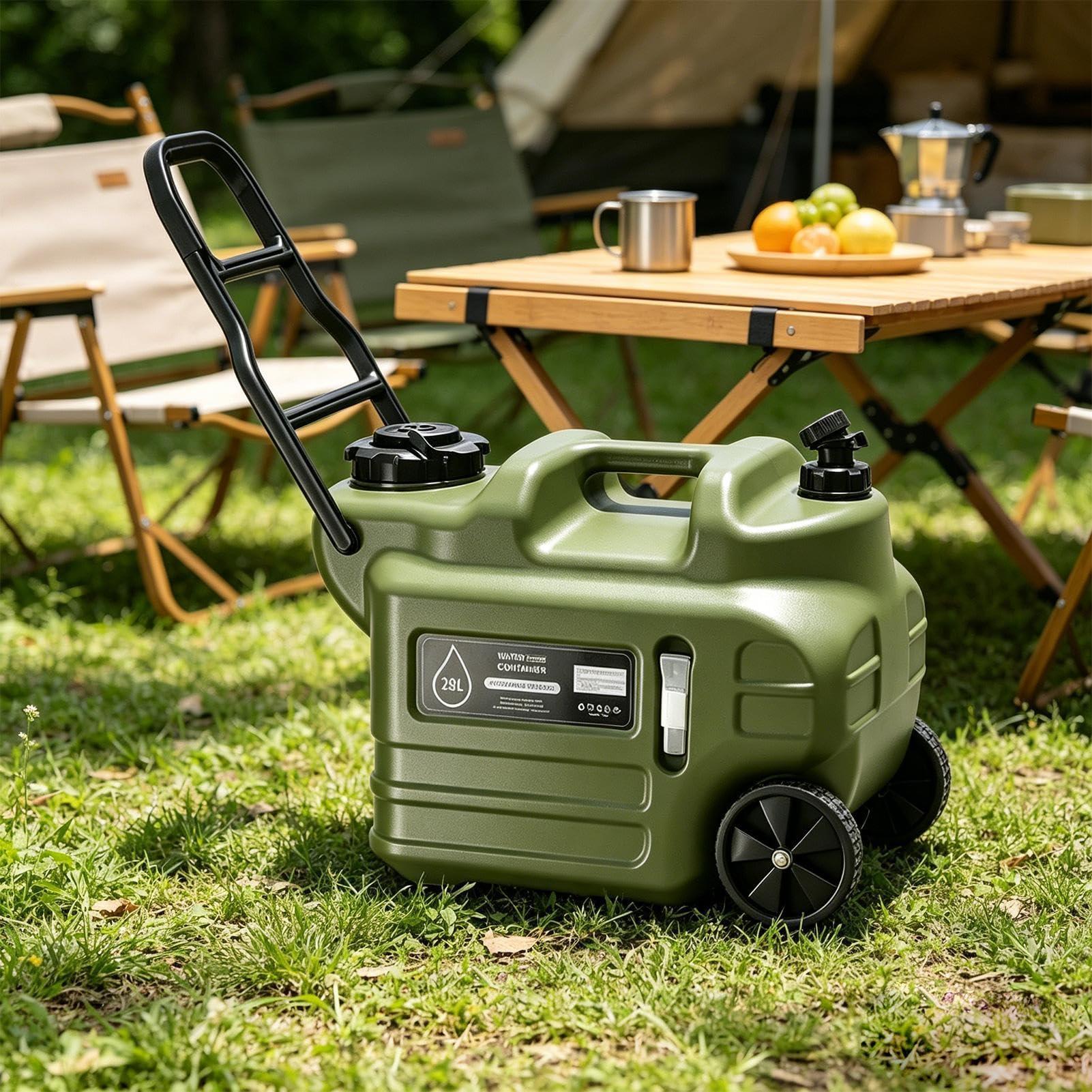 Camping Wasserbehälter 28L Tragbarer Auslaufsicherer Spender mit Zapfhahn | Tragbarer Wasserkanister Für Outdoor-Aktivitäten Picknicks Auto Wandern Survival Sturm Wohnmobil Schutz Zuhause Notfälle