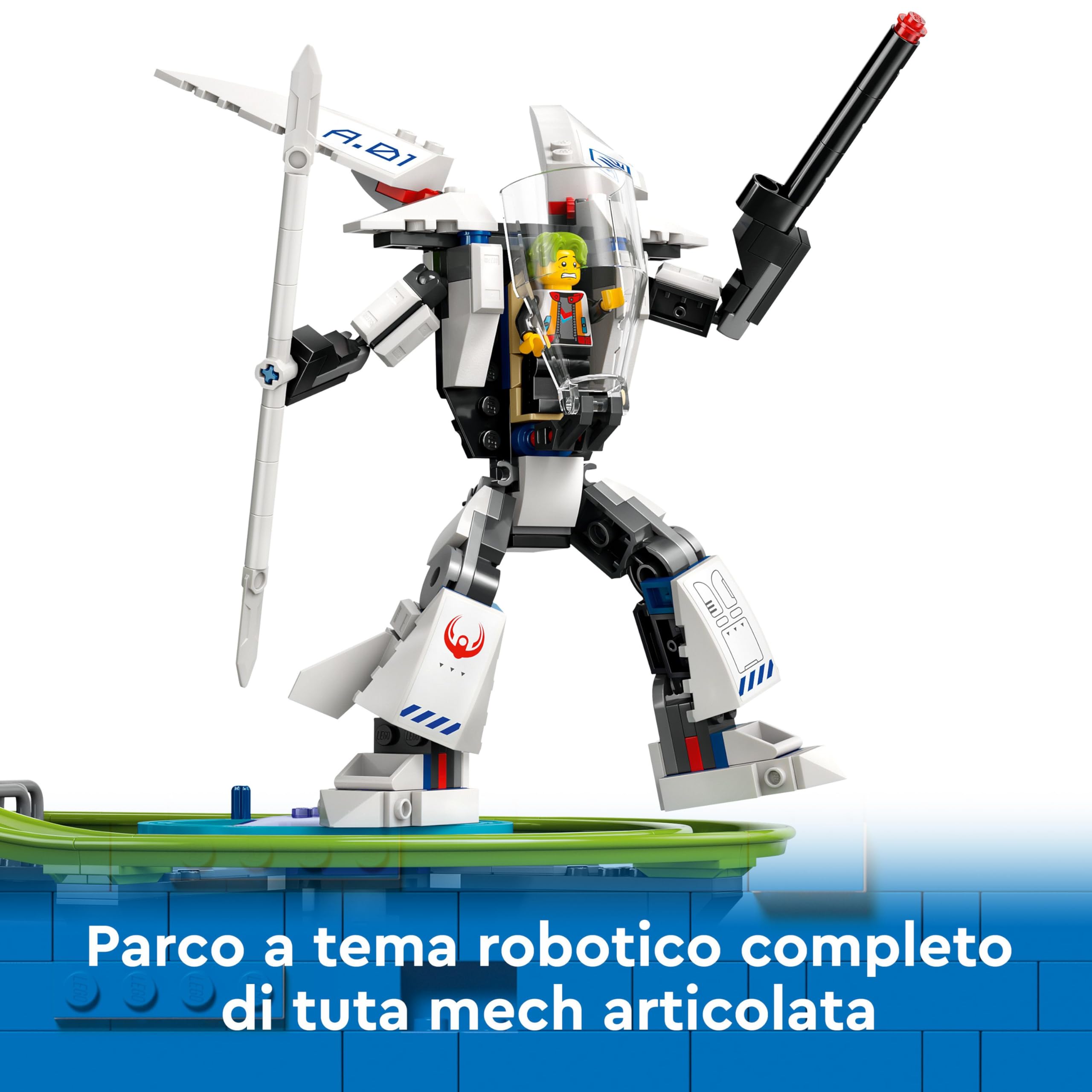 LEGO City Montagne Russe di Robot World, Parco Giochi Avventura per Bambini e Bambine da 8 Anni in su da Costruire, Giocattolo Creativo con Mech Snodabile, Idea Regalo di Compleanno 60421