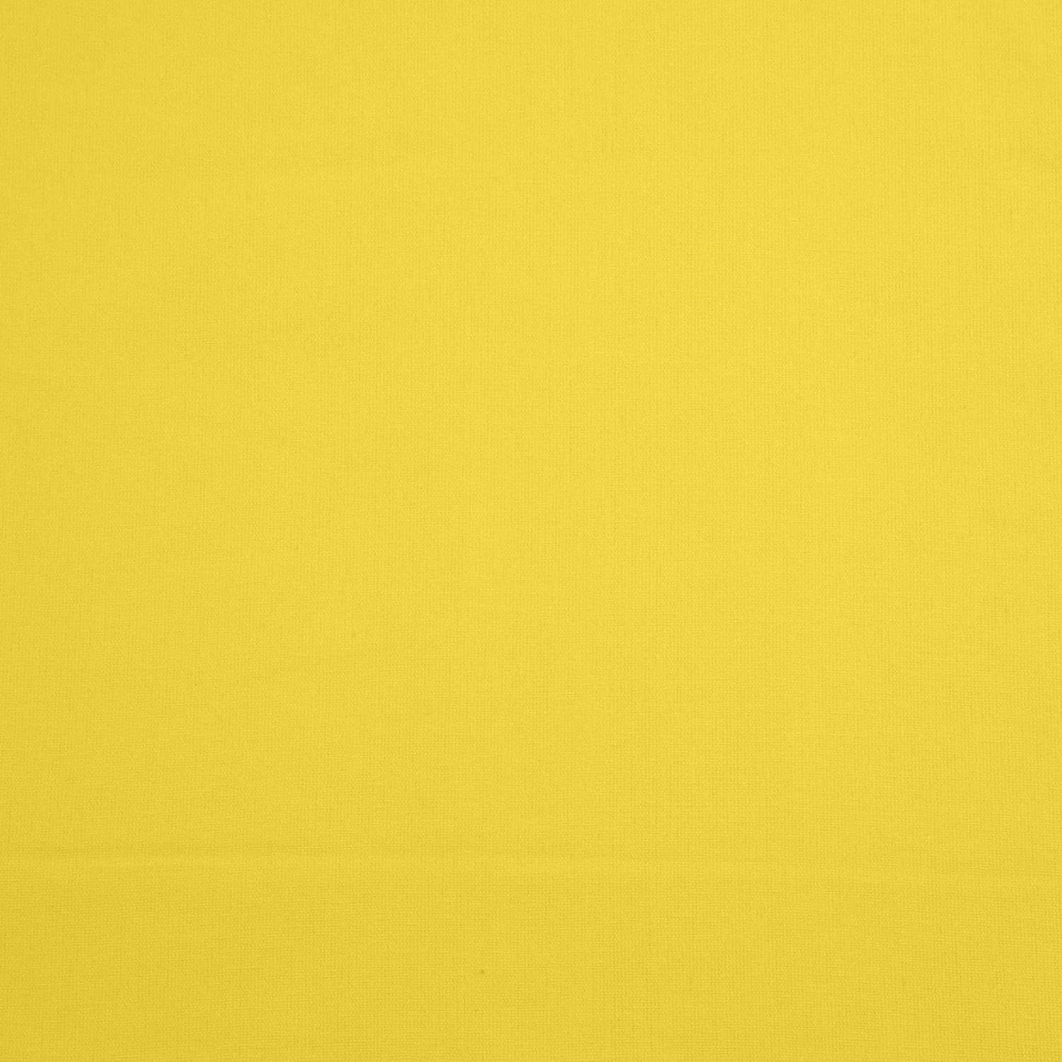 HOMESCAPES Pure Cotton Furnishing Fabric Plain Colour Yellow 150