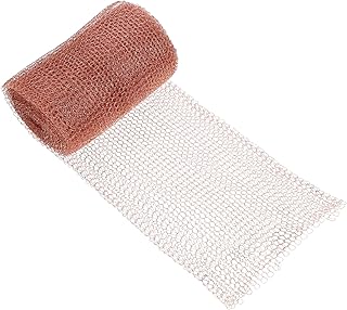 LIFKOME 1 Roll Knitted Copper Wire Mesh Home Control Mesh Knitted Mesh Practical Copper Mesh Household Copper Braid Rose Gold Copper Mesh Copper Wire Knitted Mesh Copper Wire Mesh