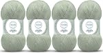 Angora Love Crochet Knitting Yarn 20% Wool 80% Acrylic 4 x 100 m Green Almond 108515