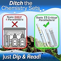 Vista 3 de Kit de tiras de prueba maestro - para acuarios de agua dulce, agua salada y arrecife, prueba para 11 parámetros. Resultados rápidos de grado