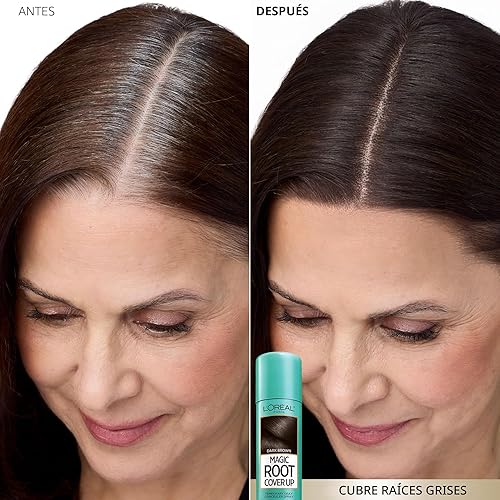Miniatura 4 de L'Oreal Paris Magic Root Cover Up Corrector de Canas en Aerosol Marrón Dorado Claro 2 oz. (El Empaque Puede Variar)
