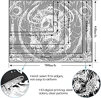 Vista 7 de Lifeella Tapiz de calavera, gótico de terror, luna, esqueleto, místico, oscuro, tapices para dormitorio, grunge, para colgar en la pared, blanco