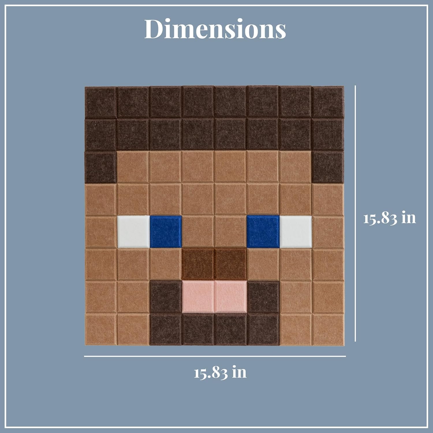 felt right Minecraft Collection Steve, Minecraft Room Decor, Home Decor, Felt Wall Panels, Playroom Wall Decor, Decorative Bulletin Board, Gift Idea for Kids and Gamers, Pin Board, Birthday Gift