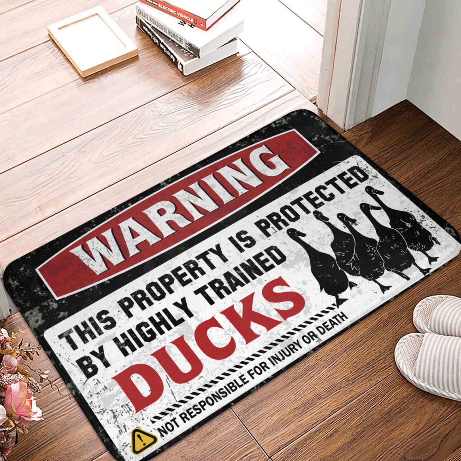 Tapis de sol extérieur fini la boue paillasson humour canard entrée et cuisine