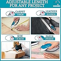 Vista 6 de Box Cutter Retractable Utility Knife - Heavy Duty Box Cutter Knife Cardboard Cutter - Box Opener Razor Blades Utility Knife - Box Knife Carpet Azul