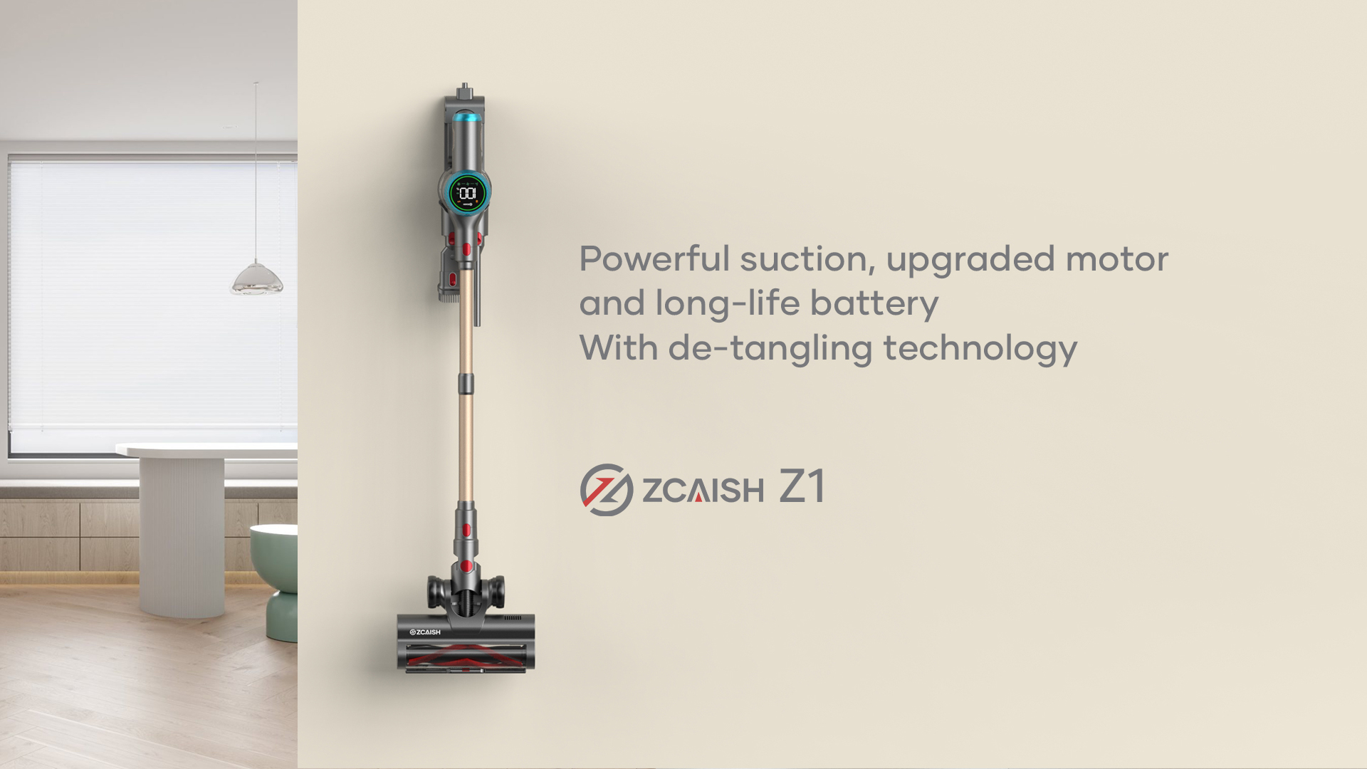 Amazon.com - ZCAISH Cordless Vacuum Cleaner, 550W 45KPA 60 Mins