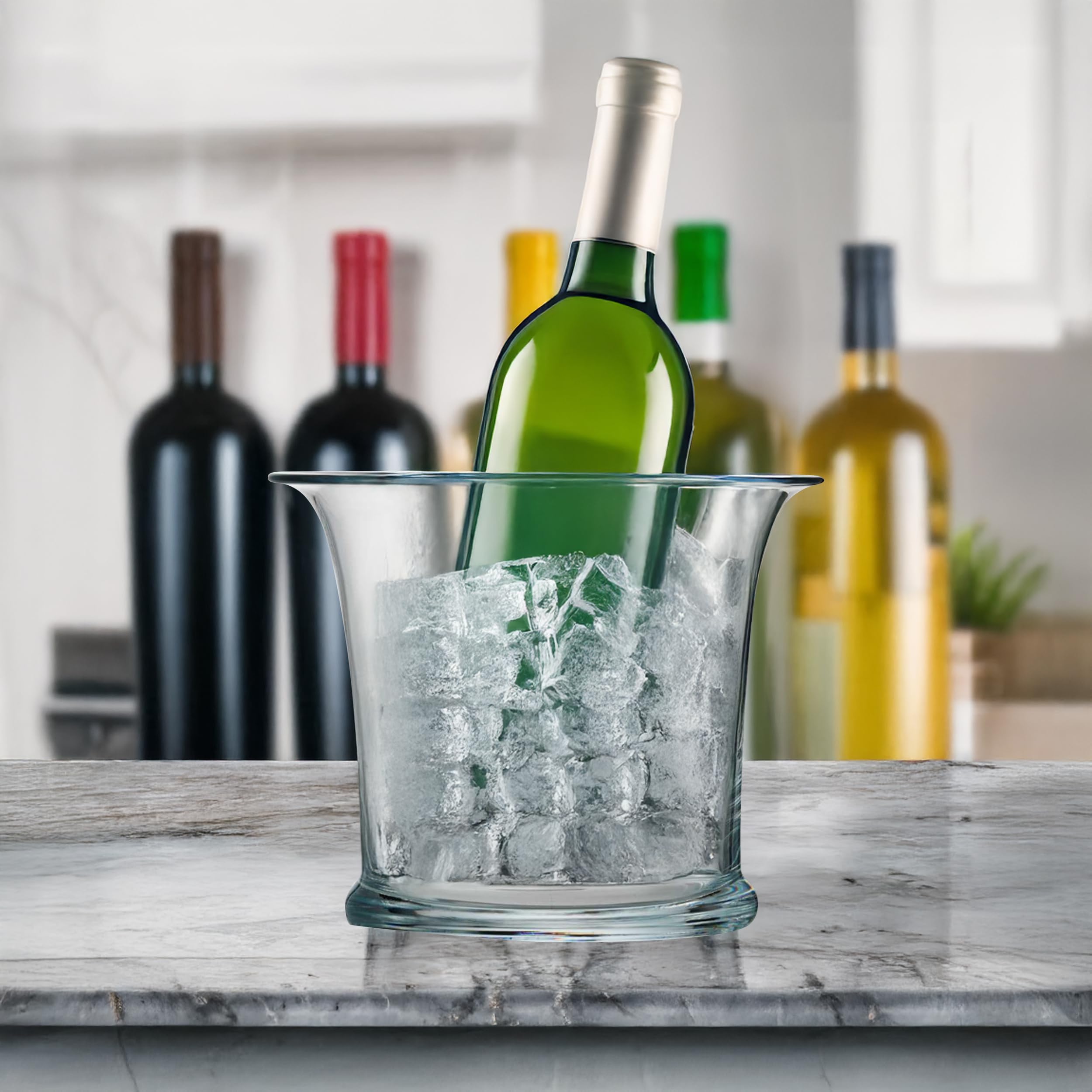 Stölzle Lausitz Enfriador de Vino & Champán Classic Ø 26 cm – Elegante Cubitera de Cristal Soplado – Apto para Lavavajillas & Fabricado en Alemania