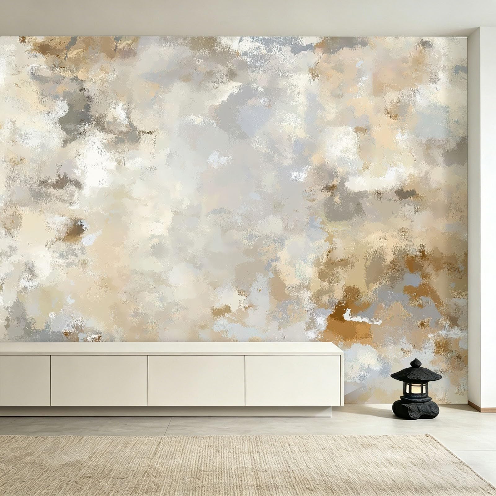 Générique Tapeta z włókniny abstrakcyjny marmur 350 x 256 cm, panoramiczna fototapeta z teksturą chmury mgiełka do salonu, sypialni, kuchni