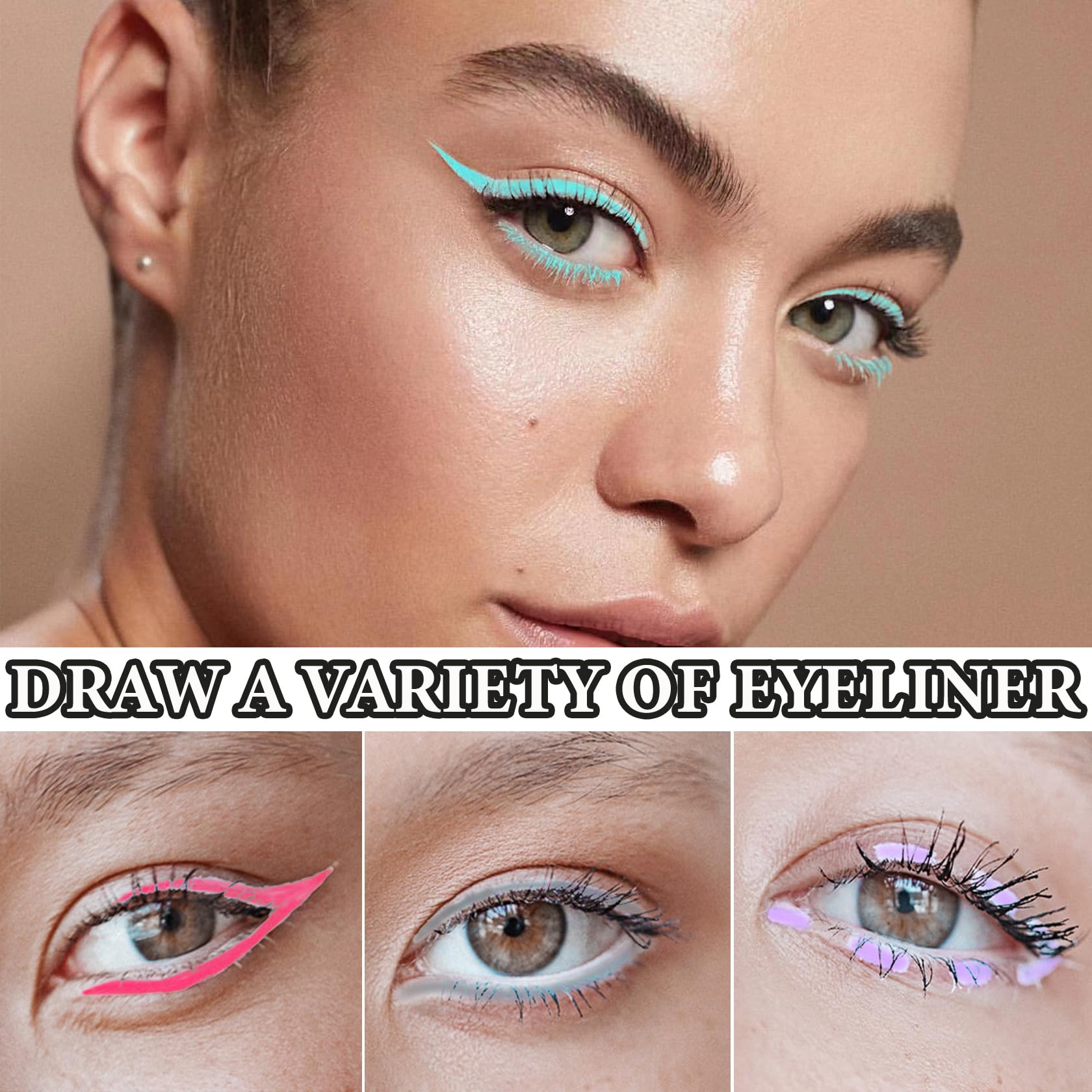 Eyeliner-Stifte, professionelle, langlebige, wasserfeste Make-up-Stifte, hochpigmentierte Innenecken, Highlighter, Eyeliner, Stift, Eyeliner, Stifte-Sets für Damen