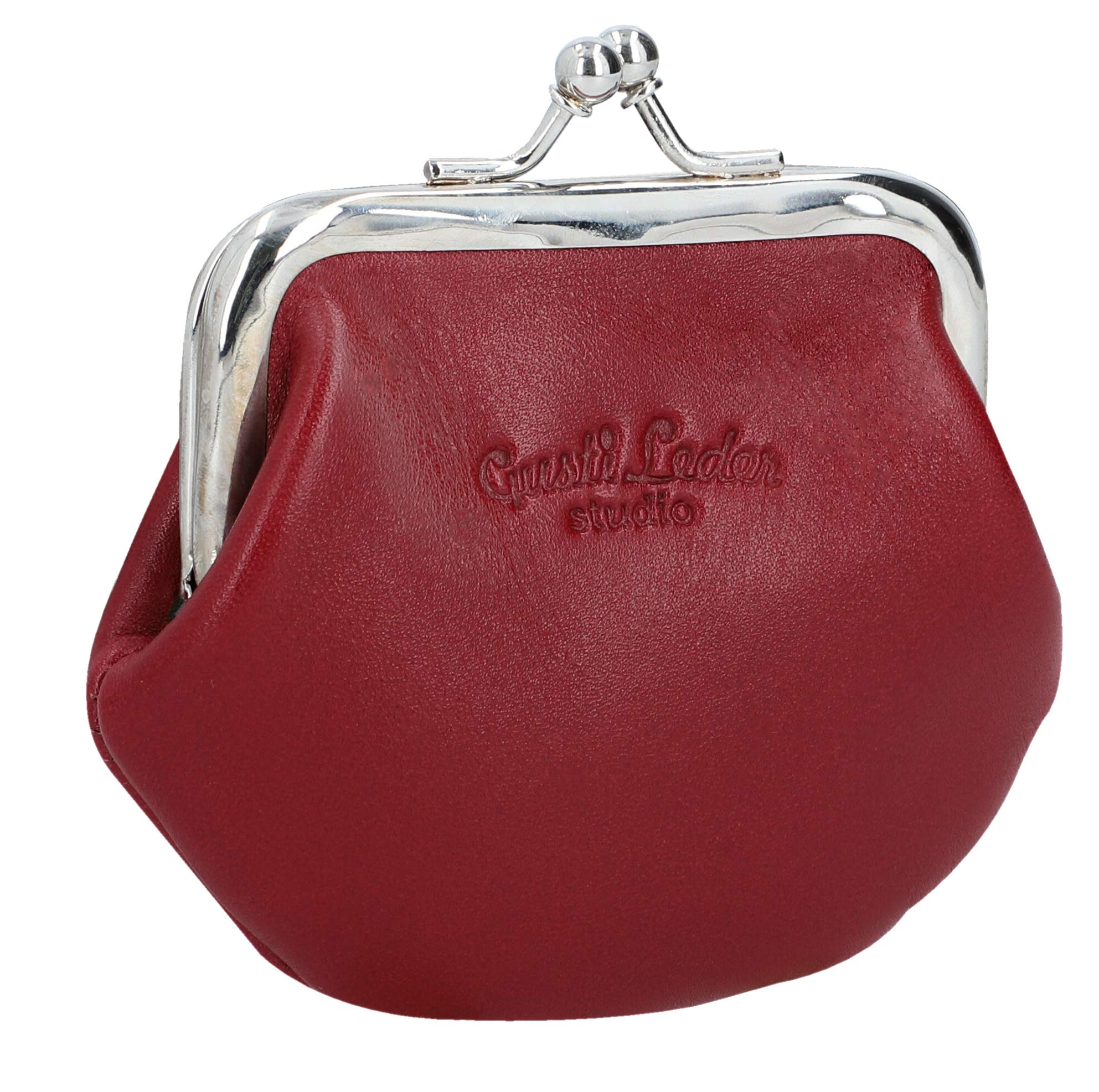 Gusti Fenja - Cartera de Piel con Cierre de Clip, Rojo, Talla única, Monedero