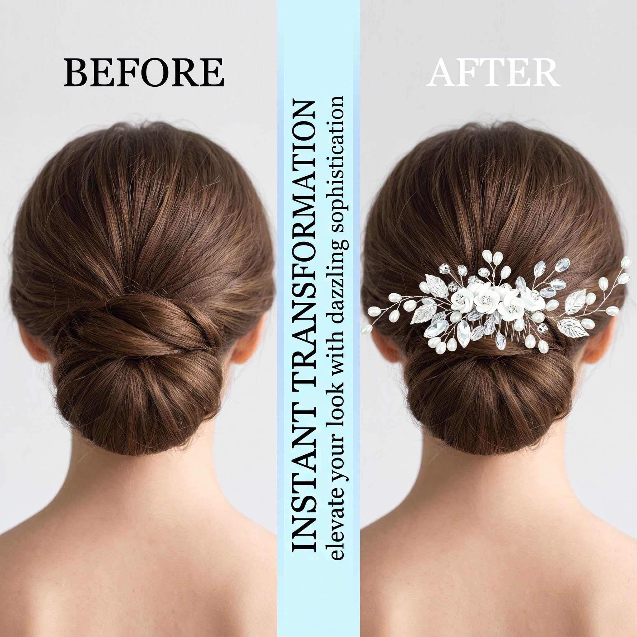 Pettinino argentato per capelli da sposa, Pettine per Capelli da Sposa Fermaglio per Donne e Ragazze, Capelli Sposa Pettine,Accessori Capelli Sposa