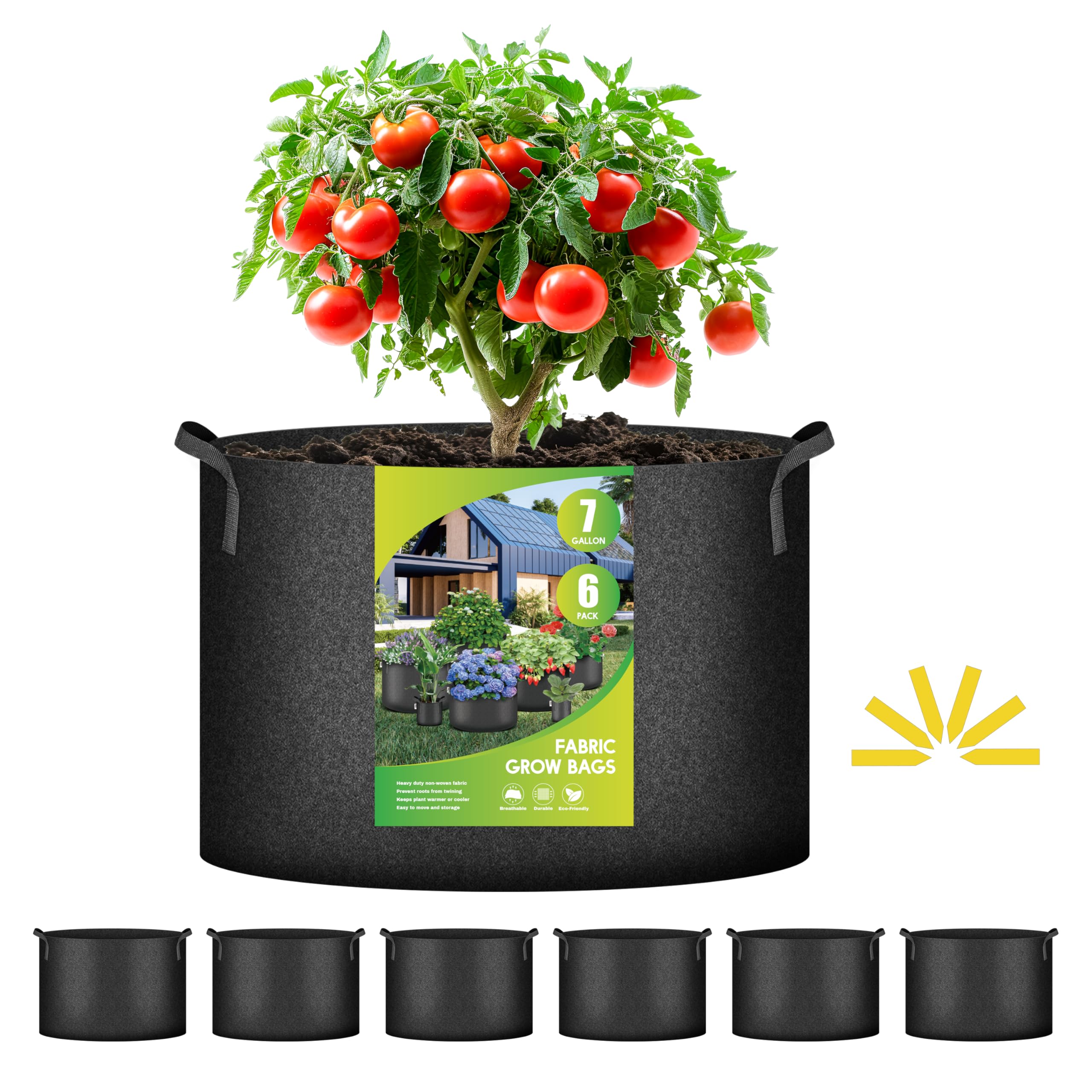 Pots en tissu iPower pour planter légumes et fleurs sur le balcon ou dans le potager de jardin