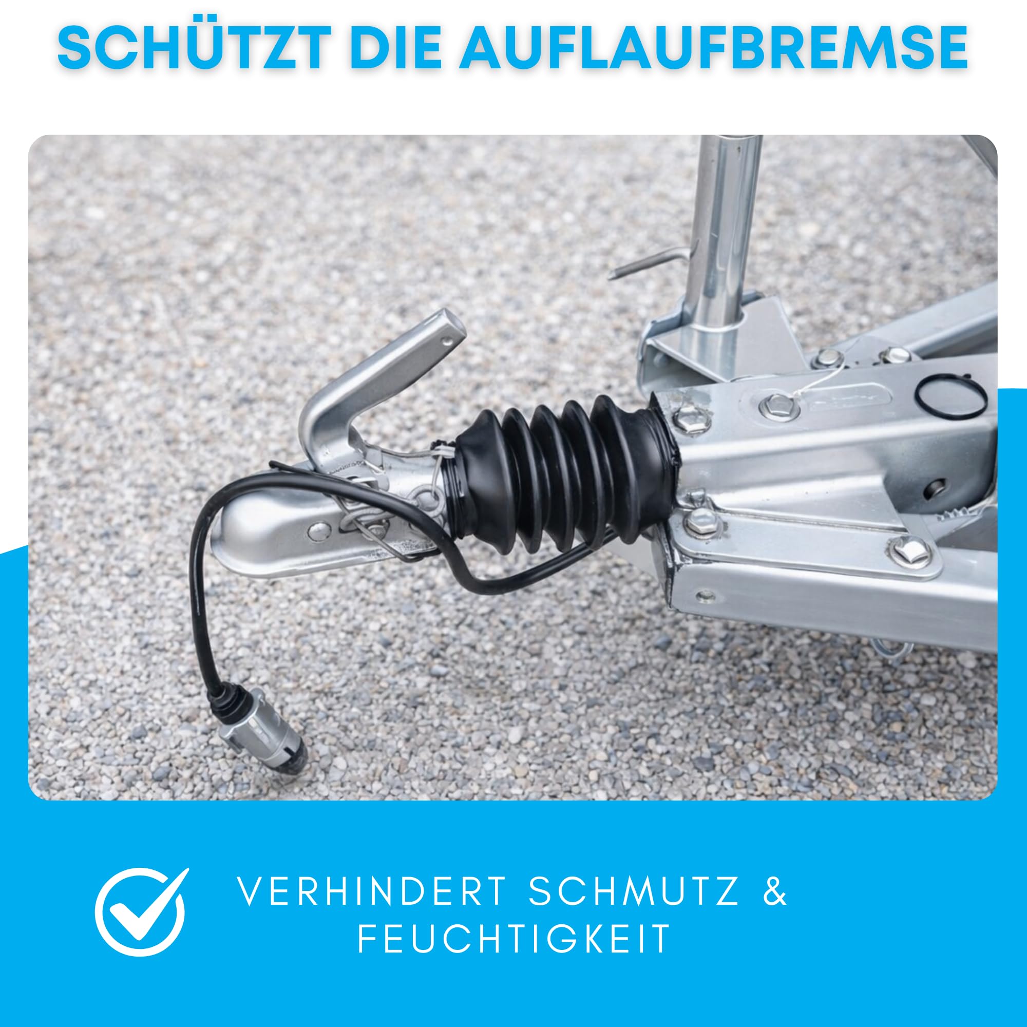 RheinParts Faltenbalg Gummi Ø 60/60 mm L=170 mm für Anhänger – Schutzmanschette für Auflaufbremse & Gleitschiene, Staub- & Feuchtigkeitsschutz, kompatibel mit KF/KFG Serie - 3