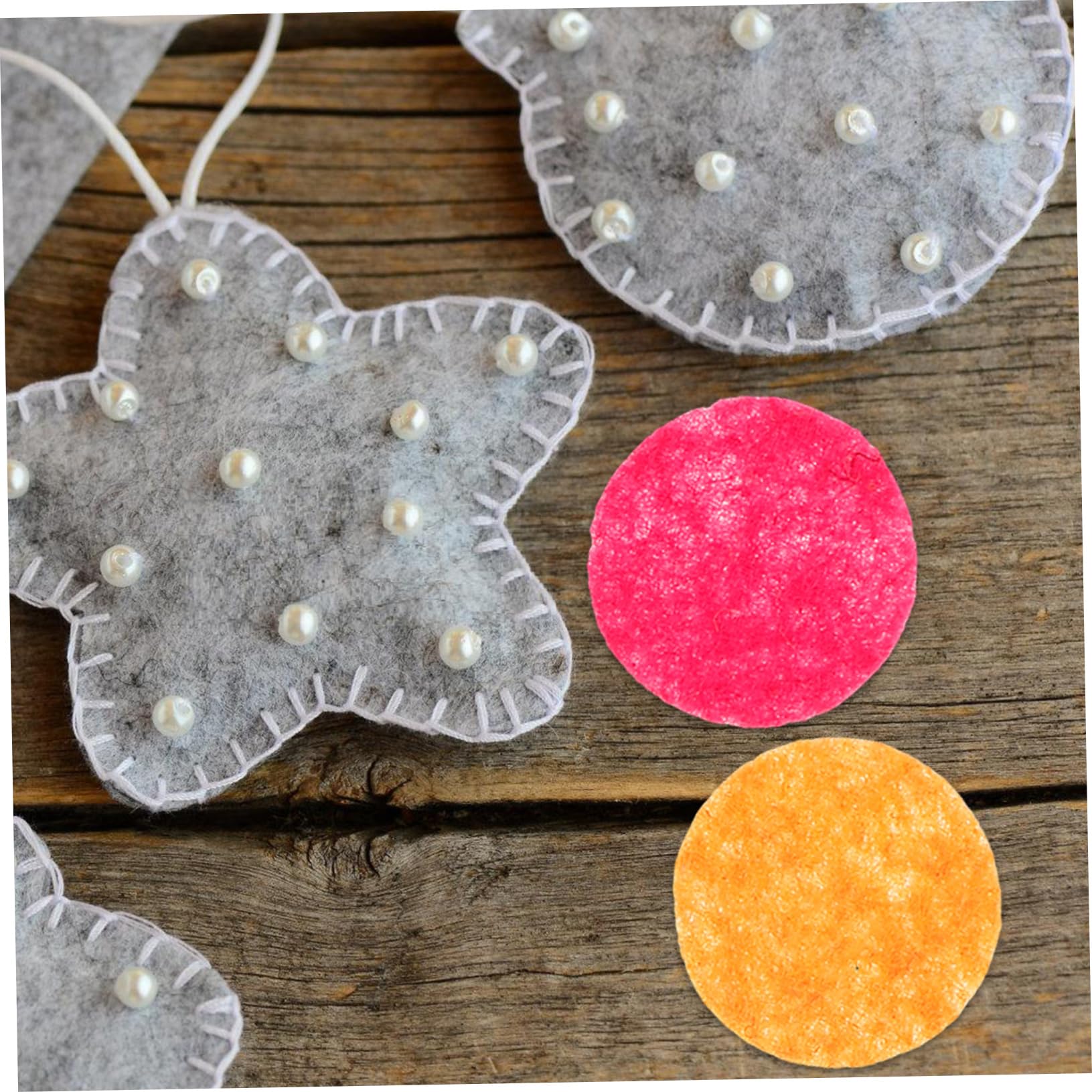 SHINEOFI Cercles Ronds en Feutrine Non Tissée 2,5 Cm pour Loisirs Créatifs, Couleurs Assorties, 100 Pièces, Matériel de Couture pour Travaux D'aiguille et Bricolage DIY Couleur Aléatoire