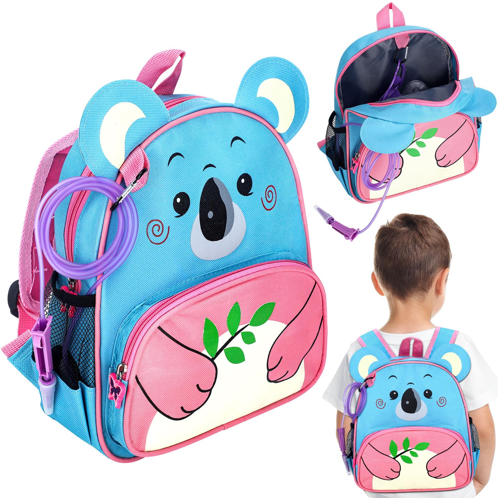 Feeding Tube Backpack G Tube J Tube GJ Tube Backpack for Enteral Feeding Pump Baby Accessories, Not Include Tube(Koala)