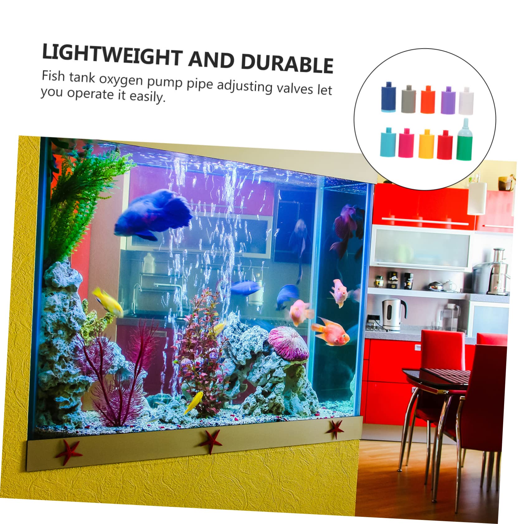 Mikikit Tank Air Stones Air Stone Aquarium Aquarium Bubble Stone Tanks Tank Decorations Aquariums Aquarium Air Stone Bubble Diffuser Strip Colorful Plastic