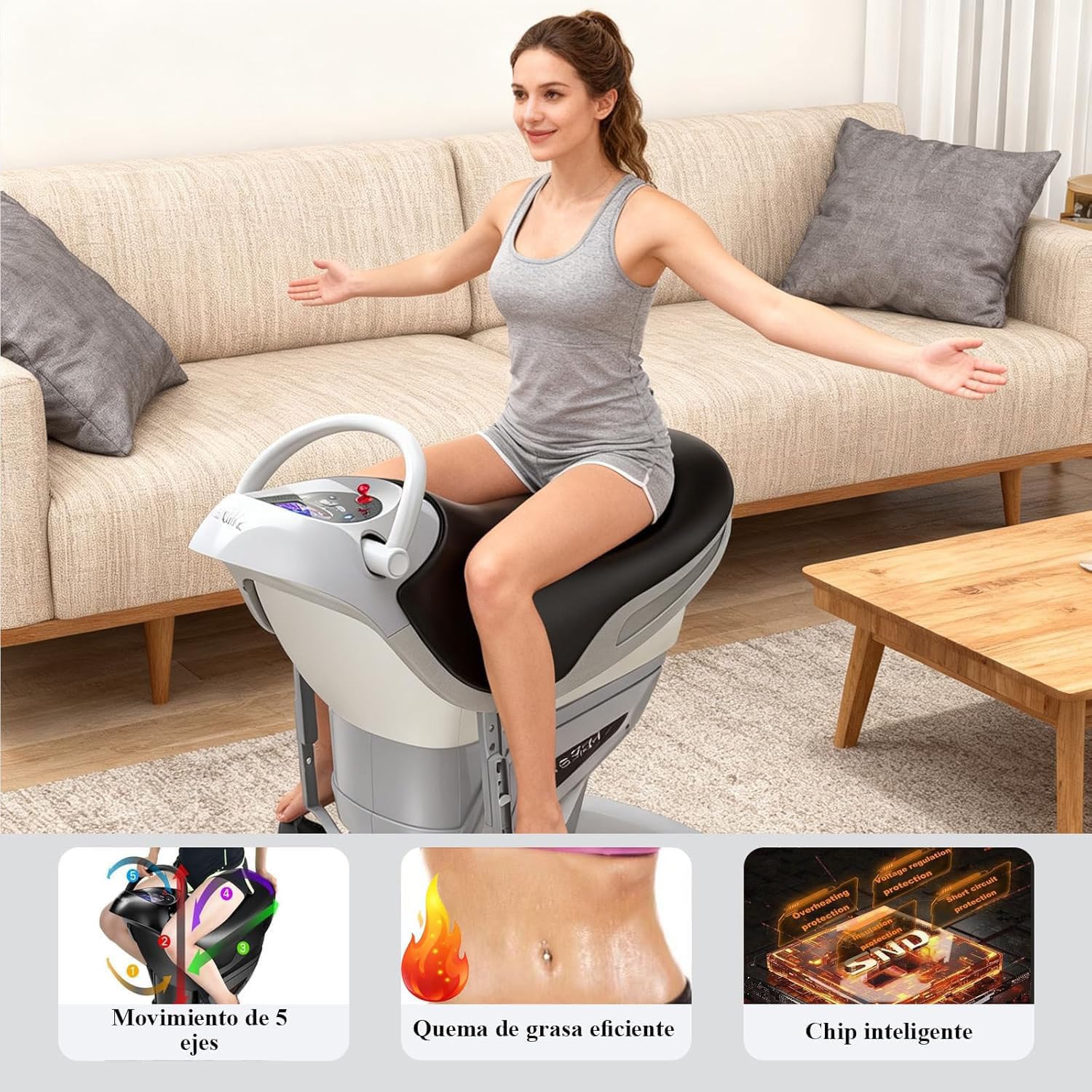 Elektrischer Reitsimulator mit LCD-Display für Zuhause, Fitnessstudio, Bauch-Fitnessübung