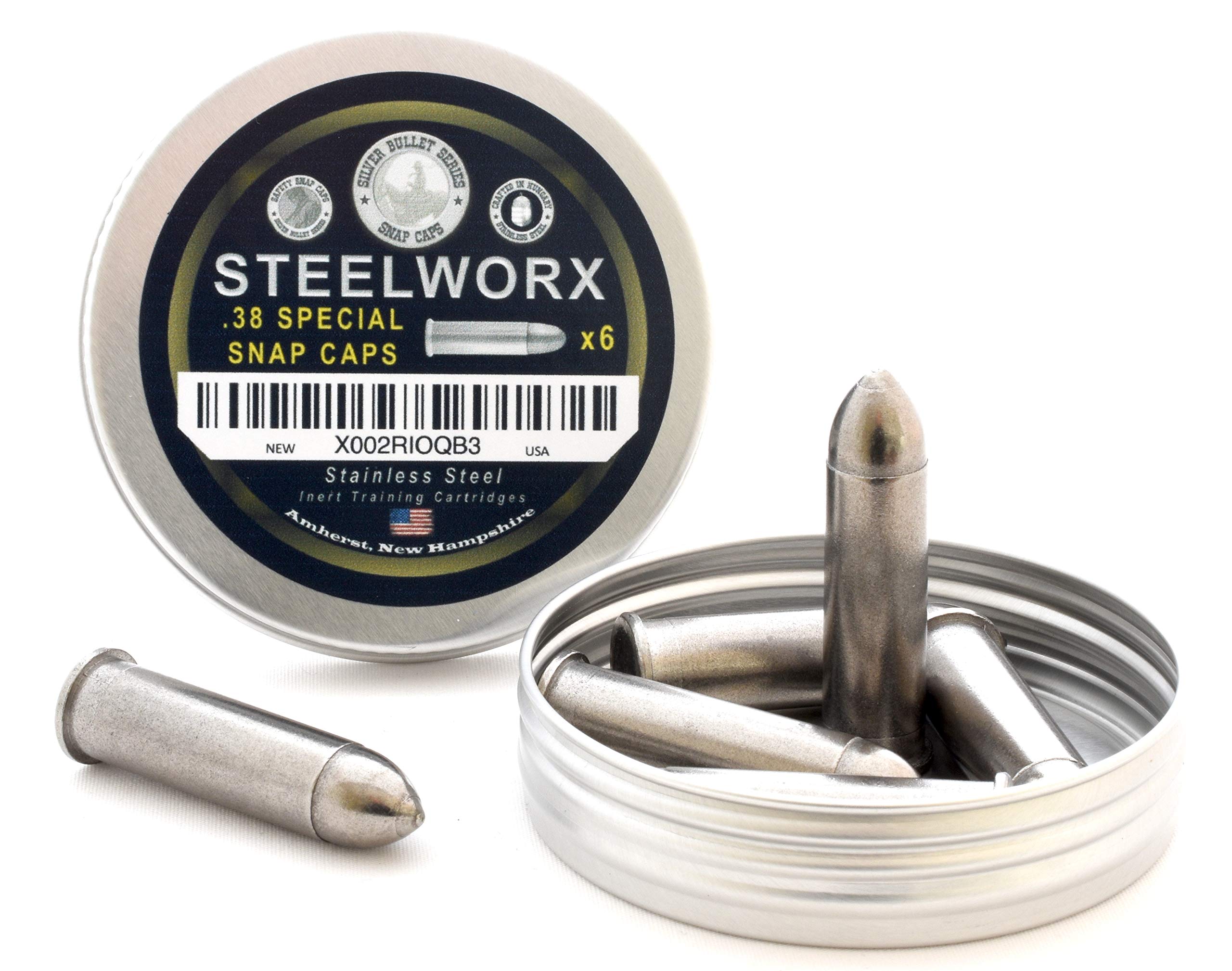Steelworx 38 Special Stainless Steel Snap Caps/Training Rounds