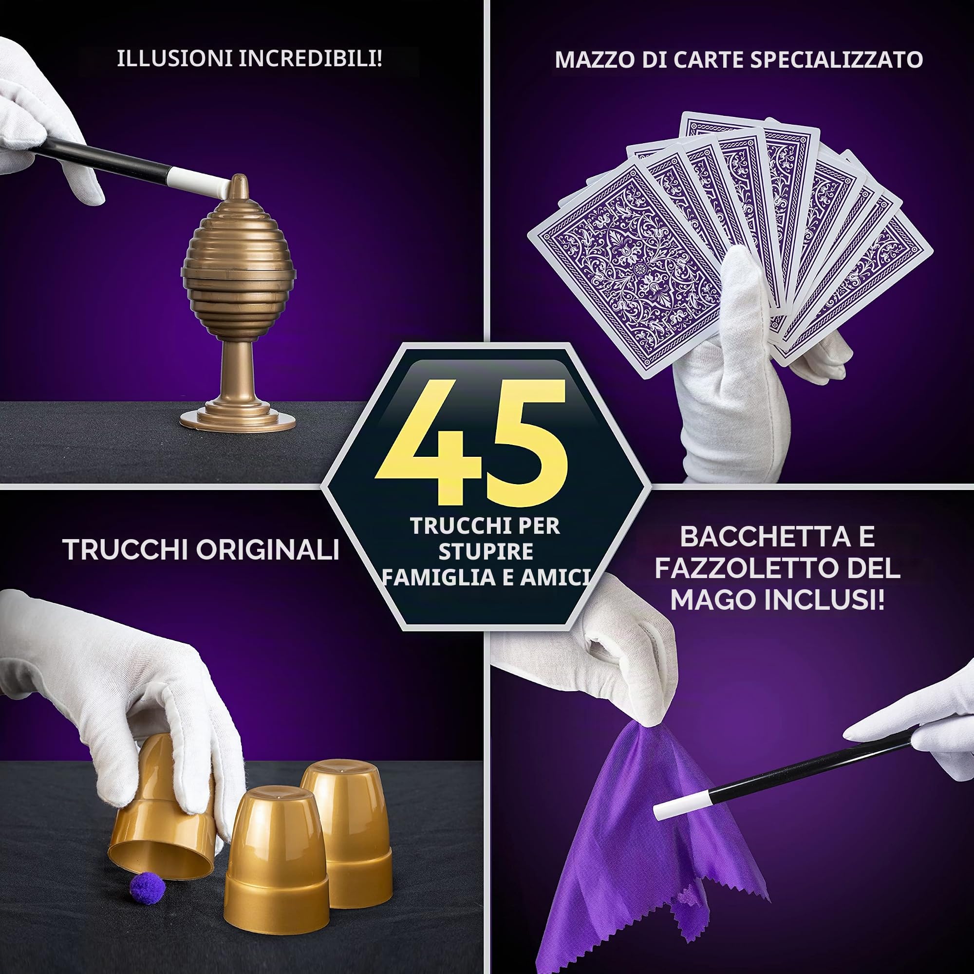 National Geographic Kids Magic Set - 45 trucchi magici per bambini da eseguire con istruzioni video passo passo per ogni trucco fornito da un mago professionista, giocattoli per ragazzi e ragazze
