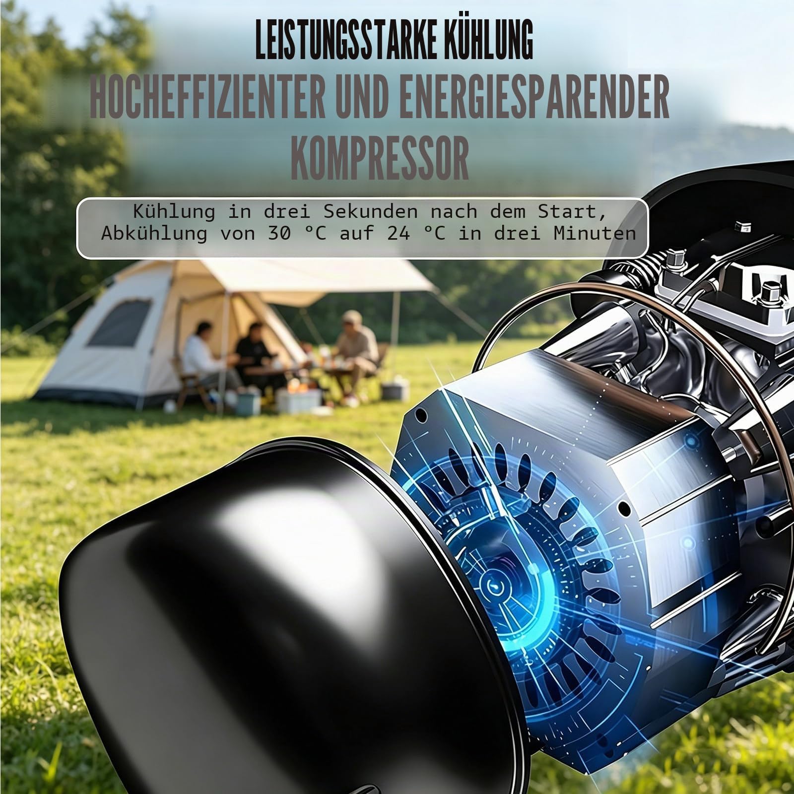 Tragbare Klimaanlagen, 2 In 1 Warm Und Kaltluftfunktion, Mit Drahtloser Bluetooth Musikwiedergabefunktion, Persönliche Klimaanlage Für Schlafzimmer/Auto/Haus/Camping/Zimmer Cold+Heat