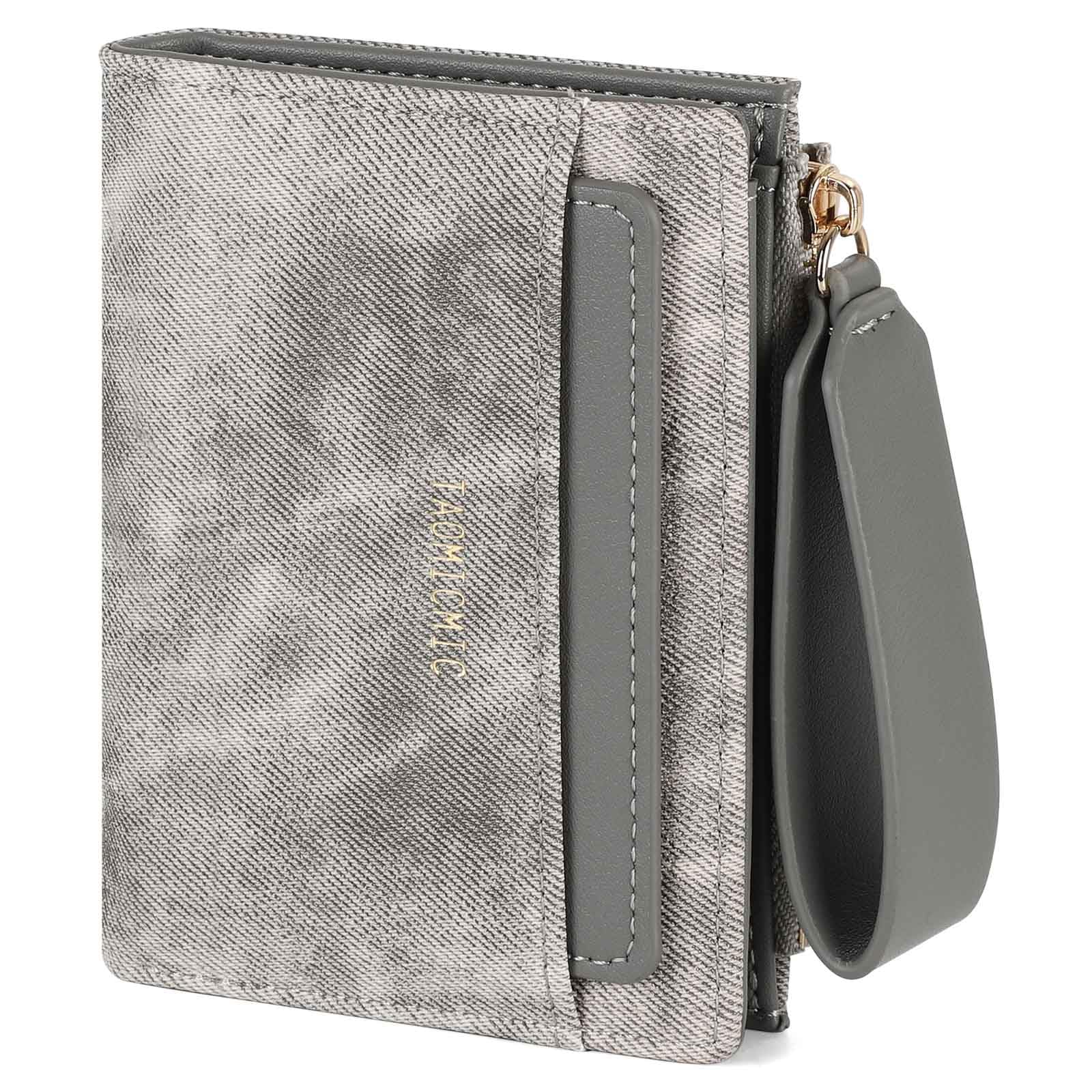 RRANCharltu Geldbörse Damen aus weichem Leder, Portemonnaie Damen klein Geldbeutel klein mit viele Kartenhalter Geldbörse mittelgroß mit Reißverschluss-Armband und Münzfach