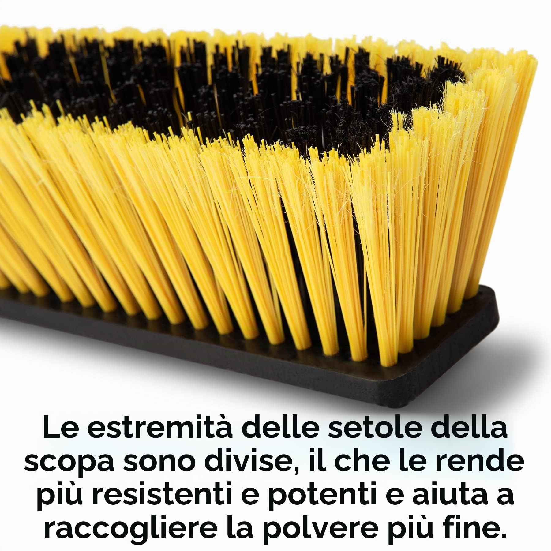 Yocada Scopa a spinta da 18 pollici per esterni, resistente scopa commerciale con setole rigide per la pulizia del patio, del garage, della pietra del legno, del pavimento di 165.9 cm di lunghezza
