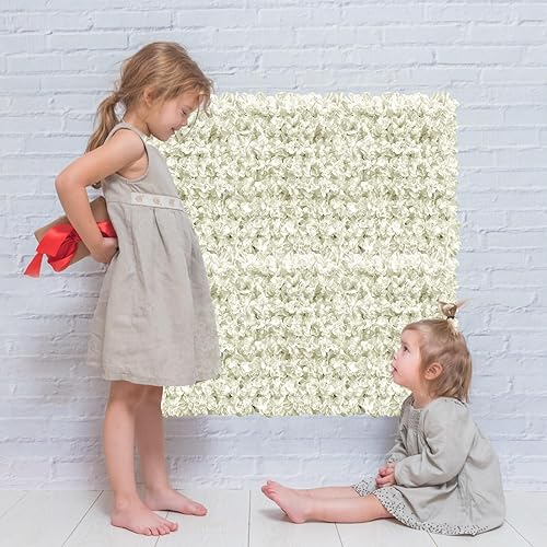 Miniatura 4 de 6 paneles de pared de flores, telón de fondo para decoración del hogar, fondo floral artificial rosa y blanco para bodas, fiestas, despedidas de