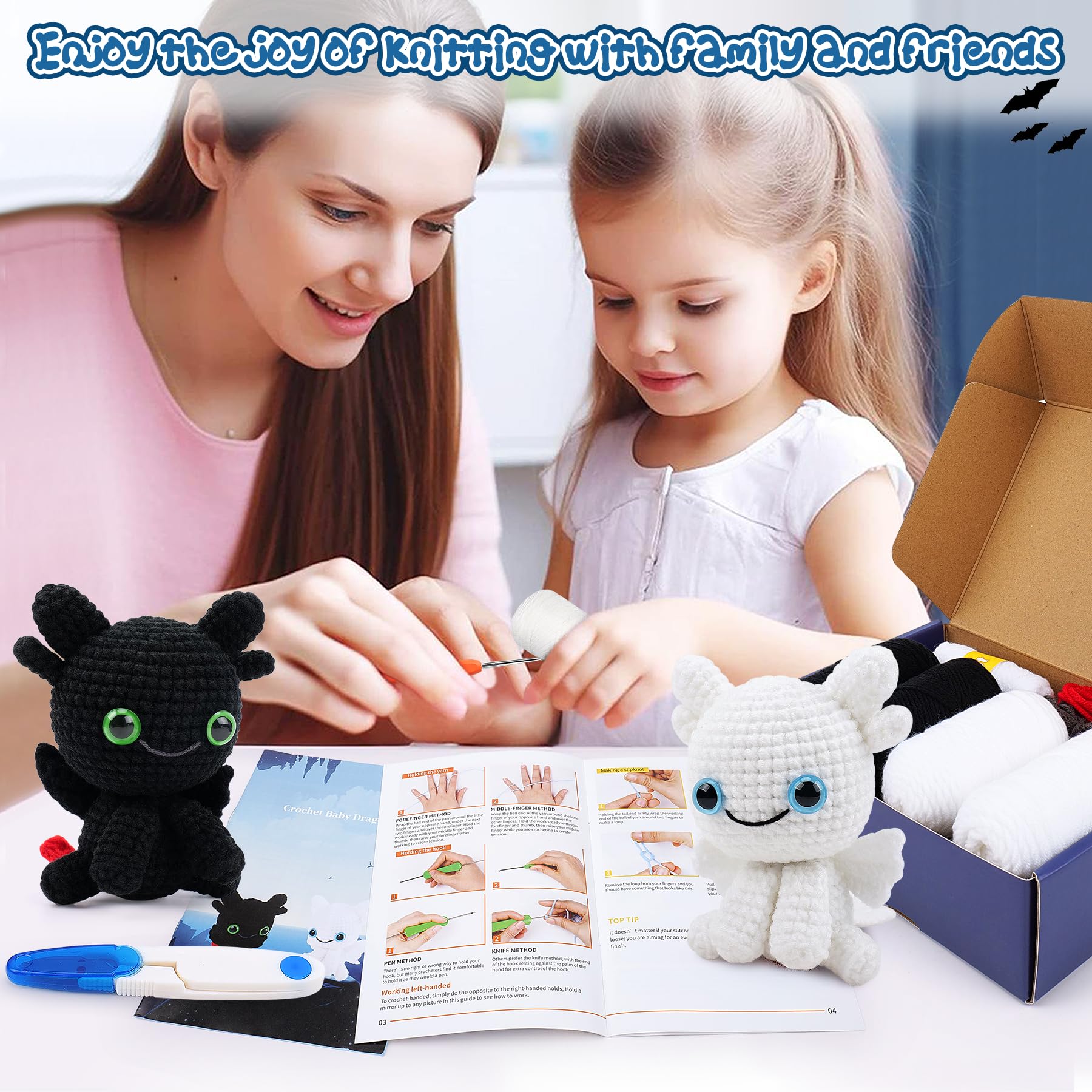Crochet Starter Kit For Beginners - Learn To Make 4 Animals (Dragon, Bee, Octopus, Crab) With Video Tutorials - View #6