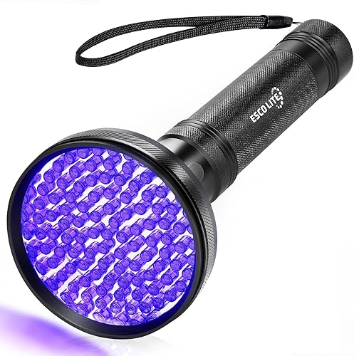 Miniatura 2 de ESCO LITE Linterna UV de luz negra 100 LED Blacklight y 128 LED Linterna UV para manchas de orina de mascotas